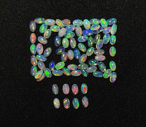 Cabujón de ópalo etíope natural, piedra preciosa ovalada blanca certificada IGI para fabricación de joyas, tamaño de lote 3*4-6*8 MM - Product Image 6