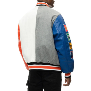 Chaqueta Universitaria de Cuero Personalizada para Hombre 2025, Chaqueta Universitaria Personalizada al por Mayor, Chaquetas Universitarias de Béisbol para Hombre - Product Image 6
