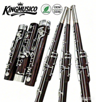 Hot Sale Grain Composite Wood Bassoon with Brass Keys, Professional Wind Instrument