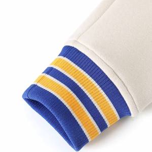 Groh sigma gamma rho <b>Neutral</b> Fleece Varsity Jacket stand color chenille embroidery Greek letter crimson color - Product Image 3