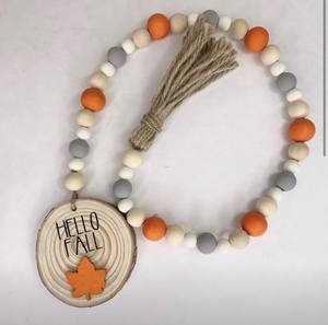 Boho พวงมาลัยทำด้วยมือทำจากเรซินพร้อมลูกปัดตกแต่งสำหรับงานแต่งงานของตกแต่งบ้านพวงมาลัยงานอีเวนต์และการออกแบบตกแต่งภายในที่หรูหรา - Product Image 4