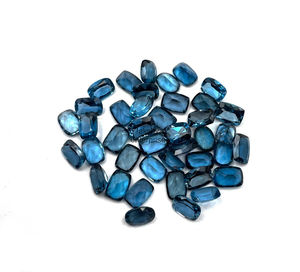 5x7mm London Blue Topaz Coussin Cut Perles de pierres précieuses en vrac pour la fabrication de bijoux Topaze naturelle à facettes du fabricant indien en vrac - Product Image 4