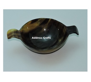 Bol en corne de buffle naturel écologique en gros d'usine pour servir des bols de service de nourriture en corne de boeuf médiéval de l'artisanat d'adresse - Product Image 5