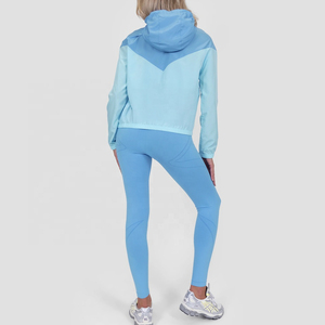 ชุดเสื้อกันลม2ชิ้นผ้าไนลอนกางเกงขาสั้นชุดออกกำลังกาย - Product Image 4