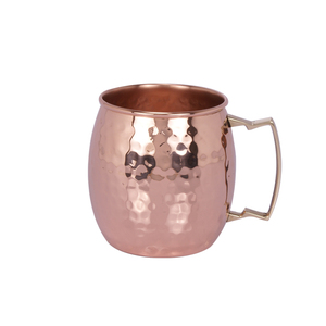Juego de tazas de cobre con mango de latón, tazas de metal martillado seguras para alimentos para mulas de Moscú y ocasiones de boda para cerveza de agua potable - Product Image 1