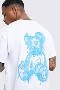 เสื้อยืดลายสตรีทโอเวอร์ไซส์2025ผู้ชายพิมพ์ลายดิจิทัลเสื้อยืด200ผ้าฝ้าย100% 240GSM คุณภาพการตัดเย็บระดับพรีเมียมตามสั่ง - Product Image 2