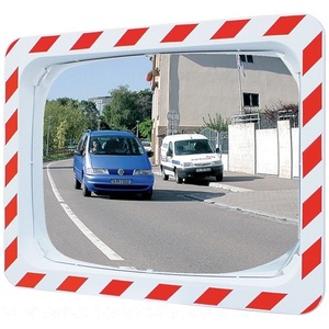 Convex <b>Mirror</b> H600xW800mm <b>Plastic</b> Red/White for 2-Way Traffic 20m SPL - Product Image 1
