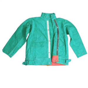 Ropa DE SEGURIDAD hecha a medida unisex chaqueta de soldadura de cuero de alta calidad Pakistán mejor precio chaqueta de cuero protectora de moda - Product Image 2