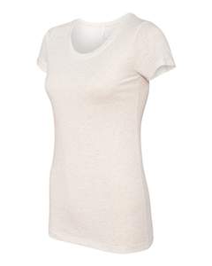 T-shirt à manches courtes en triblend pour femmes. T-shirt pour femme Bella, logo de la marque Sustain, coupe ajustée, mélange de tissus respirant, violet - Product Image 6