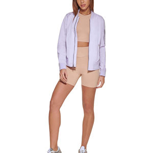 แจ็กเก็ตบอมเบอร์สำหรับผู้หญิงเสื้อคลุมมีซิปน้ำหนักเบาอบอุ่นในฤดูหนาว - Product Image 4