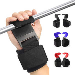 SFI Fitness levantamiento de pesas Palm Guards Pull-Up Muñequera Ganchos de metal Gimnasio Bar Equipo de ejercicio Entrenamiento de fuerza Ganchos de potencia - Product Image 6
