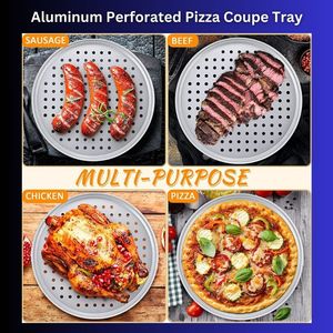 ถาดอบพิซซ่าอลูมิเนียมตาข่ายสแตนเลสแบบใช้แล้วทิ้งตาข่ายทำจากสเตนเลสตาข่ายทำบาร์บีคิวออกแบบโลโก้ได้ตามต้องการ - Product Image 3