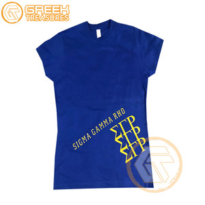 Sigma Gamma Rho T-shirt pour femme sur mesure Vêtements de sororité Jersey de coton T-shirt respirant de haute qualité Vêtements grecs pour femme - Product Image 2