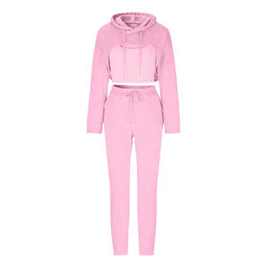 Conjuntos Deportivos para Mujer, Chándal de 3 Piezas, Atuendo de Otoño, Sudadera con Capucha de Manga Larga, Pantalones Ajustados, Cómodos - Product Image 1