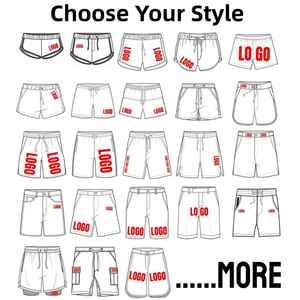 2025 pantalones cortos deportivos de Color sólido de alta calidad para hombre, pantalones cortos sueltos y bolsillo con cordón de algodón con logotipo personalizado para hombre - Product Image 6