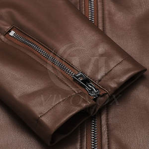 Meilleures ventes Veste d'hiver en cuir de vache coupe-vent pour hommes High Street Style Dernier modèle de vente en gros Imperméable - Product Image 4