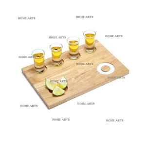 Bandeja de Madera de la Mejor Calidad para Vasos, Diseño Moderno, Color Marrón, Soporte de Almacenamiento para Vasos, para Uso en el Hogar y Hoteles - Product Image 1