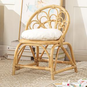 <b>Flower</b> <b>Rattan</b> Kids <b>Chair</b> Baby Furniture Handcrafted Premium Quality Wicker <b>Chairs</b> Bedroom Decoration - Product Image 2