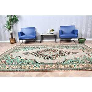 Alfombra, 5.8x9.5 pies, Alfombra Vintage, Alfombra Azul Marroquí de Lana - Product Image 2