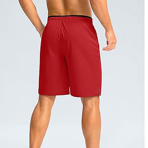 Pantalones cortos rojos de malla personalizados de baloncesto de gimnasio Hip Hop sin costuras ligeros de corte regular para mujer - Product Image 4