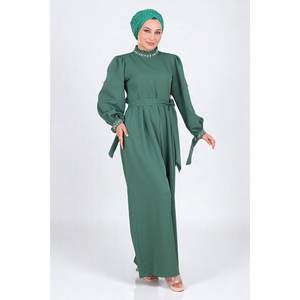 Combinaison décontractée Mega Merchant avec détails émeraude, 100% polyester, modèle 87778 - Product Image 3