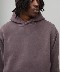 OEM ODM Custom Streetwear Loose Boxy <b>Stitched</b> <b>Hoodie</b> Gym Workout Lightweight Quick Dry Athletic Wear No String Men Hooded Shirt - Product Image 4