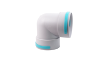 Raccord coudé à 90 degrés en PEHD De110 pour conduit de ventilation d'air frais, idéal pour l'installation de systèmes de ventilation domestique