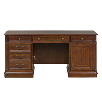 Bureau d'ordinateur classique de style traditionnel avec tiroirs pour bureau à domicile Bureau d'ordinateur assemblé avec fonctions de stockage