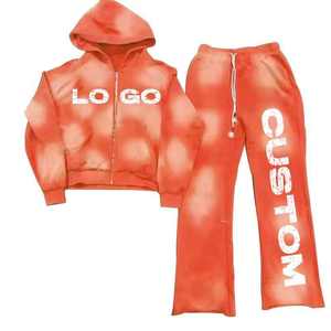 เสื้อมีฮู้ดและกางเกงจ็อกเกอร์สำหรับผู้ชายผ้าฝ้ายพรีเมียมชุดสวมใส่สบายๆใส่ได้ทุกวัน - Product Image 2