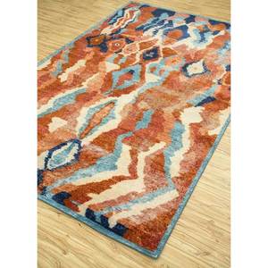 Tapis en laine noué à la main Erbe, motif géométrique abstrait rouge-orange, Kilim pour adolescents, pour entrée de maison, couloir - PKWL-7007 9x12 Rectangulaire - Product Image 2