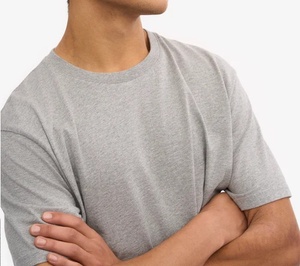 Heather Grey Color Smart Men manga corta 100% algodón ecológico personalizar cuello redondo Camiseta Bangladesh buena calidad al por mayor - Product Image 2