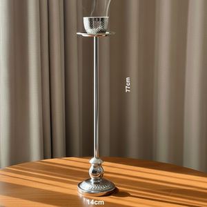 Bestseller Luxury Tall Incense Holder Elegant Tabletop With Casted Base Shiny Finish <b>Bakhoor</b> <b>Burner</b> For Middle Eastern Gulf Use - Product Image 1
