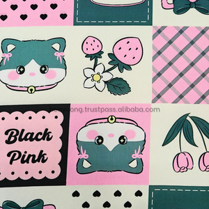 Tela de pijama impresa personalizada 120gsm 153cm de ancho de seda Latina suave transpirable diseños adorables - Product Image 1