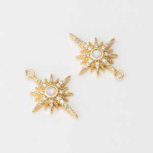 Collier pendentif étoile d'opale Argent sterling 925 Plaqué or 18 carats Certifié IGI Bijoux de mariage et de fête - Product Image 6