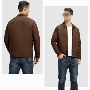Veste imperméable légère à logo personnalisé de dernière génération en gros pour hommes, veste coupe-vent zippée, vestes d'hiver - Product Image 4