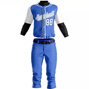 Best Selling Custom Team Wear <b>Baseball</b> Uniform Sets Breathable Moisture Wicking Half Sleeves 100% Polyester High Quality - Product Image 2