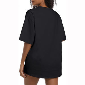 Camiseta de entrenamiento de algodón de gran tamaño con logotipo personalizado para mujer Summer Casual Athletic Washed Runnin - Product Image 4