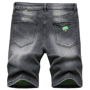 2025 nouvelle mode hommes bleu Denim Shorts marque vêtements 100% coton été en détresse Design fabriqué au Pakistan - Product Image 3