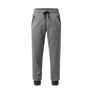 Survêtement pour homme en polyester 100% léger, respirant, avec capuche et fermeture éclair texturée grise, et pantalon de jogging - Product Image 3