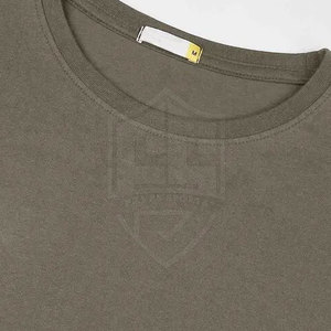 Camisetas de gimnasio de cuello redondo de moda de talla grande para hombre, de punto ligero Top de secado rápido, logotipo personalizado, corto único, estampado sólido, Fitness - Product Image 5