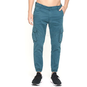 Pantalón cargo funcional para exteriores con configuración multibolsillo Pantalón cargo de algodón cómodo para hombre con ajuste a la moda - Product Image 1
