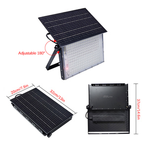 200W pliable solaire rechargeable projecteur mince aluminium PC LED 12000MAH batterie IP65 solaire <span class=keywords><strong>jardin</strong></span> éclairage télécommande - Product Image 2