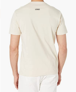 T-Shirt col rond en coton à manches courtes pour hommes, coupe ajustée, prix de gros, disponible dans notre usine - Product Image 5