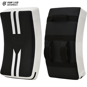 Logo personnalisé et impression en gros coaching grève mitaines coussinets haute qualité en cuir véritable platine - Product Image 1