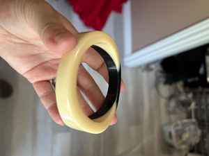 Unique Handmade <b>Resin</b> Bangles Featuring Nature Beauty, Embedded Real Flowers, Gold Leaf & <b>Stones</b>, Modern Stylish Jewelry - Product Image 3