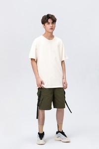 เสื้อยืดผ้าฝ้าย100% ระบายอากาศได้สำหรับผู้ชายและผู้หญิงกางเกงถักกันการเกิดขนแข็งโลโก้ตามสั่งสำหรับ240ฤดูร้อน - Product Image 3