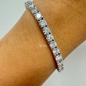 Bracelet tennis en diamant de laboratoire de 9 carats, or blanc/jaune/rose 14 carats, empilable, bijoux de luxe pour mariage - Product Image 2