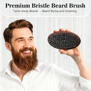 Set di Spazzola e Pettine per Barba in Legno Personalizzato all'Ingrosso, Spazzola Professionale di Alta Qualità con Setole Naturali di Cinghiale per Uomo - Product Image 6