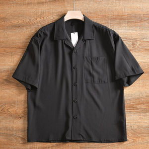 Premium Cotton <b>Cuban</b> Collar <b>Shirts</b> <b>Men's</b> Fashion Cotton <b>Cuban</b> <b>Shirts</b> Factory Direct Price MOQ Friendly <b>Men's</b> <b>Cuban</b> <b>Shirts</b> - Product Image 2