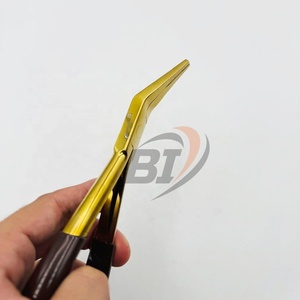Alicates de Acero Inoxidable para Extensiones de Cabello con Micro-Lenços, Alicates Curvos y Planos, Alicates de Plasma Dorados para Peinado - Product Image 4